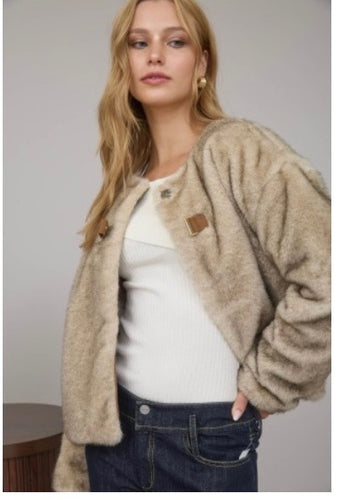 Tan Faux Fur Jacket