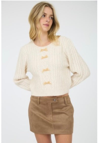 Ivory Cable Knit Sweater