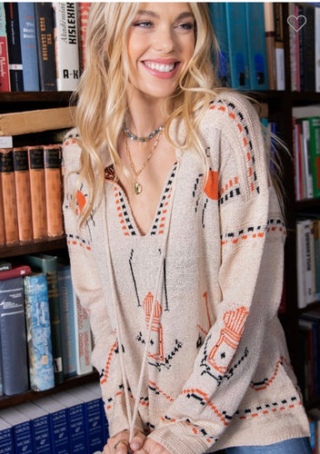 Loose Fit Hooded Top