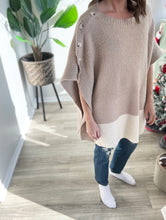 Load image into Gallery viewer, Tan Shawl Sweater