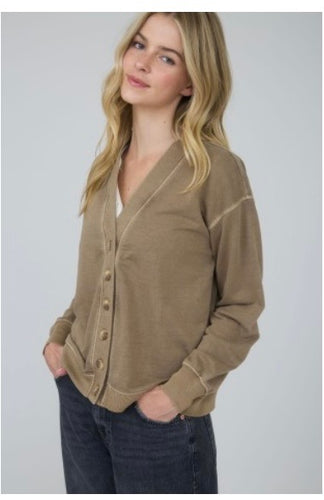 Brown Button Up Cardigan