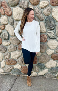 White Oversized Sparkle Sweater